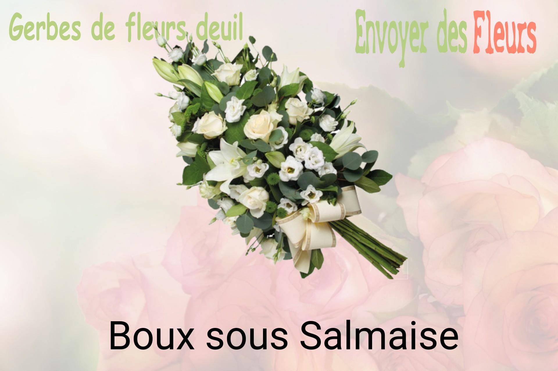 Gerbe de fleurs de deuil livrée à Boux-sous-Salmaise